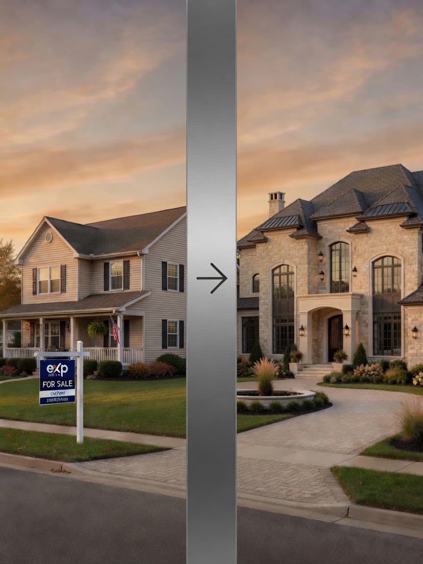 Side by side: a home for sale and a dream home